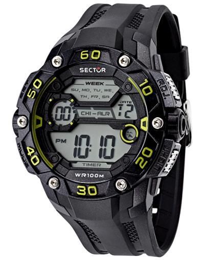 Sector Ex-07. Dual-time. Timer. Callendar. 1/100 Second Chronograph. 10 Atm R3251481001 - Photo n°1