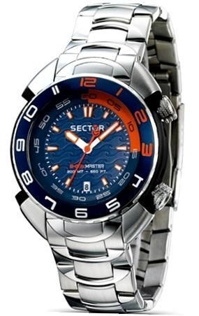 Sector Sport Pro Sub Marine Shark Master - 44mm - Wr 200mt - Date - S/s - Blue Dial R3253178035 - Photo n°1
