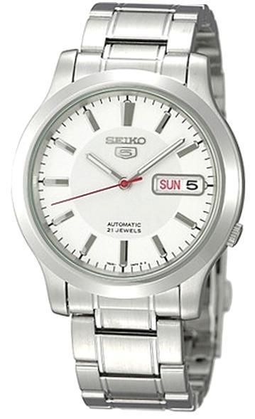 Seiko 5 Snk375k1 Automatic - White Dial S/s - Day Date - 37mm - Wr 30mt SNK789K1 - Photo n°1