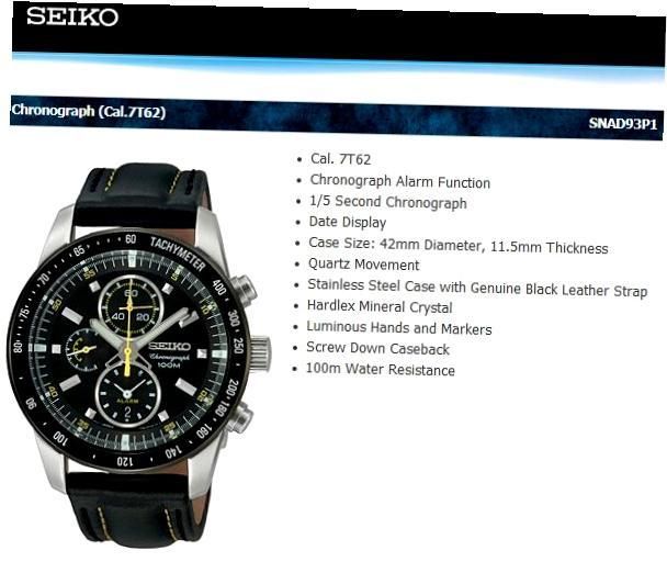 Seiko Motor Sports Ss Chrono Gent Ipb SNAD93P1 - Photo n°1