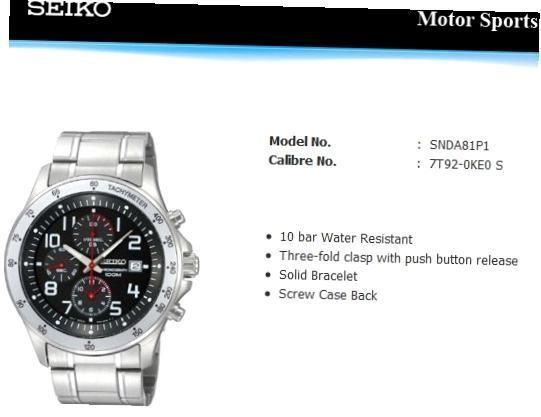 Seiko Sport Gent Chrono Ss SNDA81P1 - Photo n°1