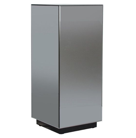 Sellette haute moderne miroir gris et noir Luna - Photo n°1