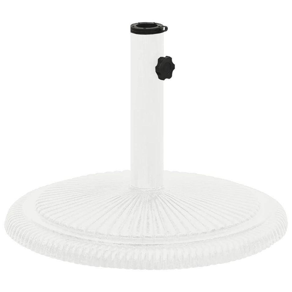 Socle de parasol Blanc 45x45x30 cm Fonte - Photo n°1