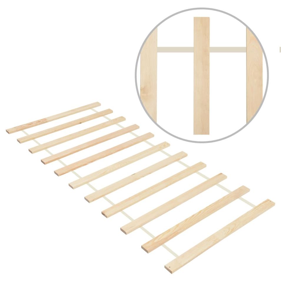 Sommier enroulable à 11 lattes 80x200 cm Bois de pin massif - Photo n°1