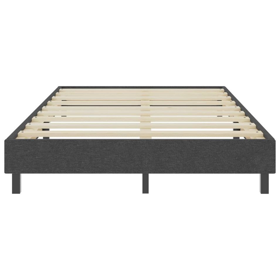 Sommier tapissier en tissu gris foncé sur pieds Sloka - Élégance et confort à 25.5 cm de hauteur - Photo n°1