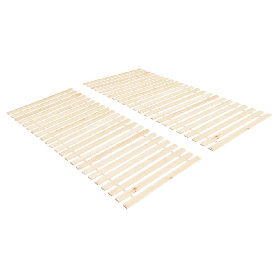 Sommiers enroulables à 23 lattes 2 pcs 70x200 cm Pin massif - Photo n°1