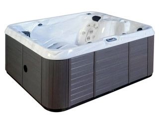 Spa rigide rectangulaire 5 places Haila avec couverture - Photo n°1