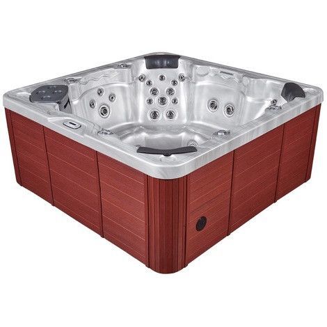 Spa rigide carré 7 places Junebo avec couverture - Photo n°1