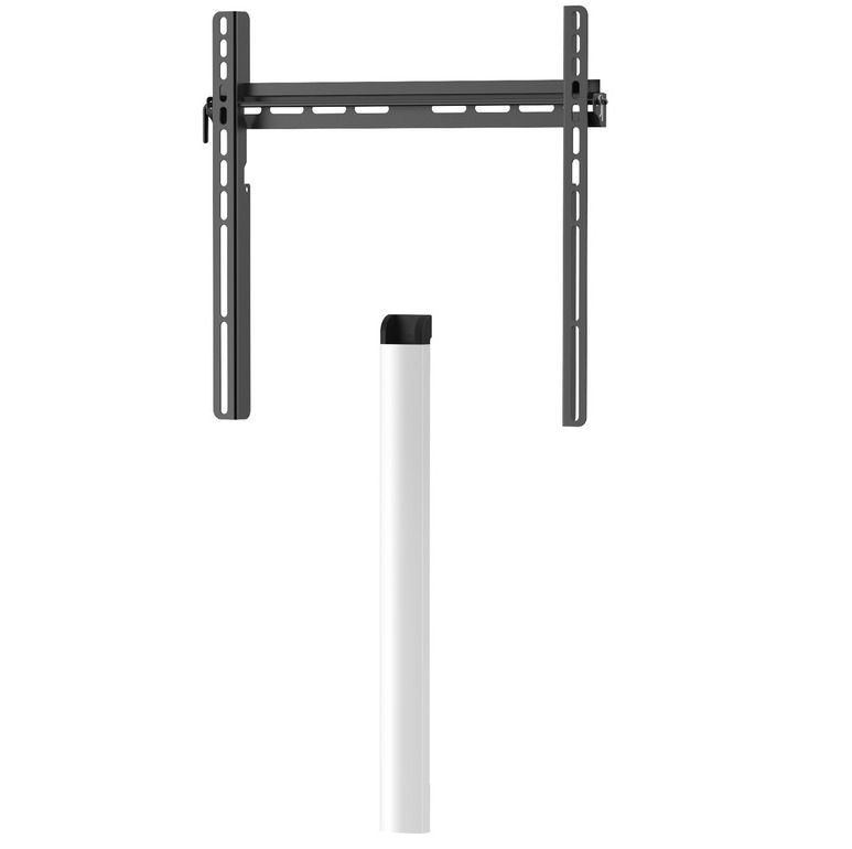 Support TV mural avec goulotte cache-câbles blanche AC1WMWT - Photo n°1