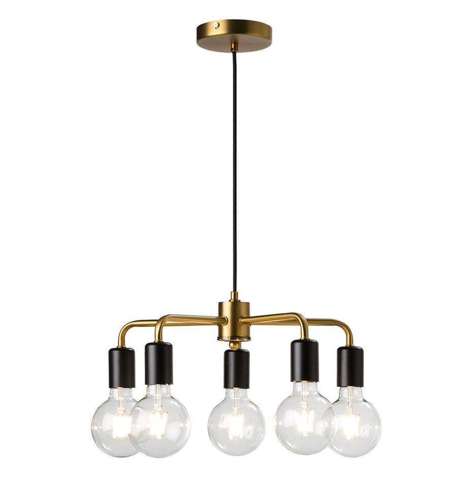 Suspension métal noir et doré Siats L 40 x H 15 x P 40 cm - Photo n°1