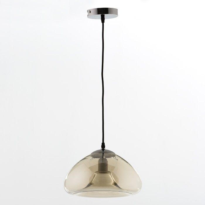 Suspension verre ambré Leroi D 30 x H 18 cm - Photo n°1