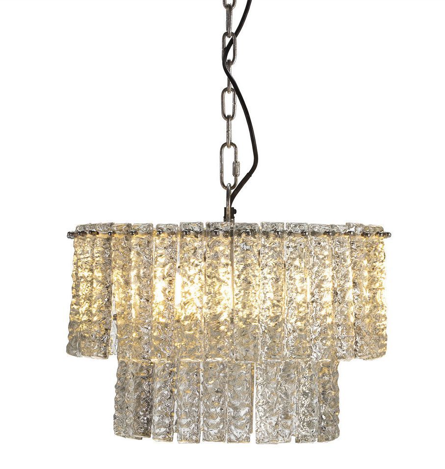 Suspension verre et métal argenté Episk L 39 x H 29 x P 39 cm - Photo n°1