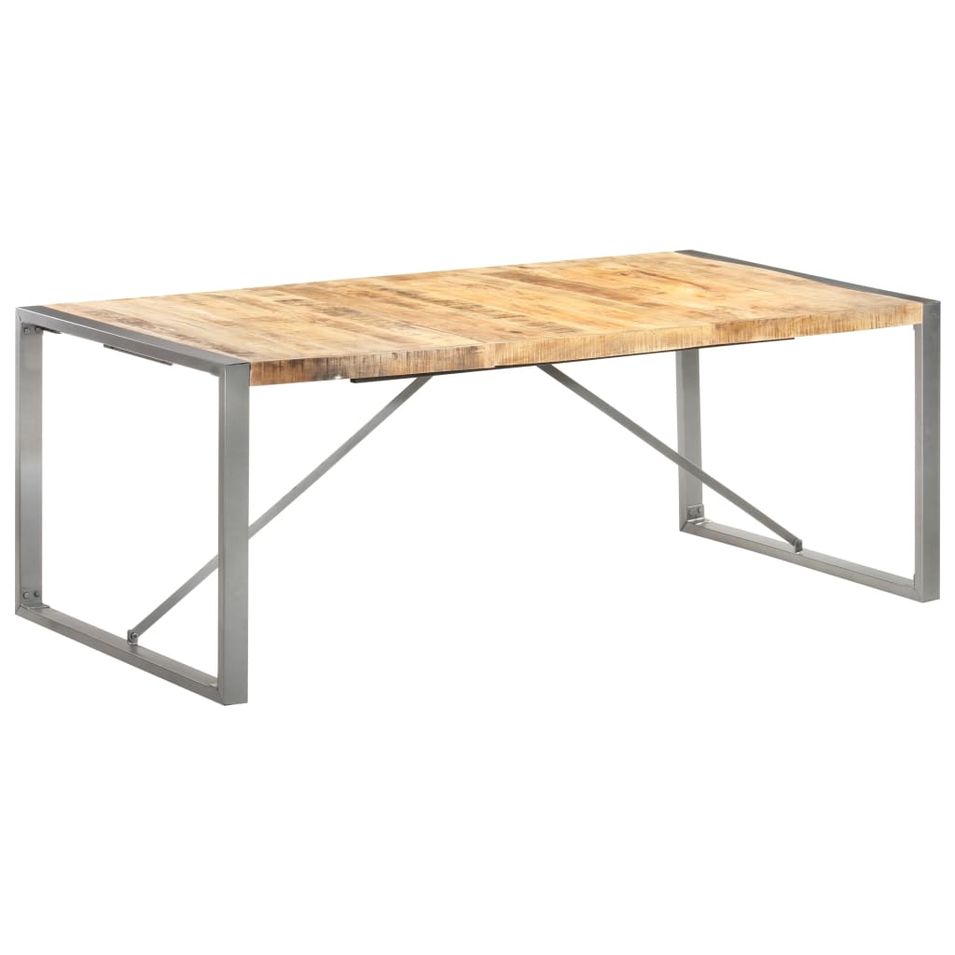 Table à dîner 200x100x75 cm Bois de manguier massif brut - Photo n°1