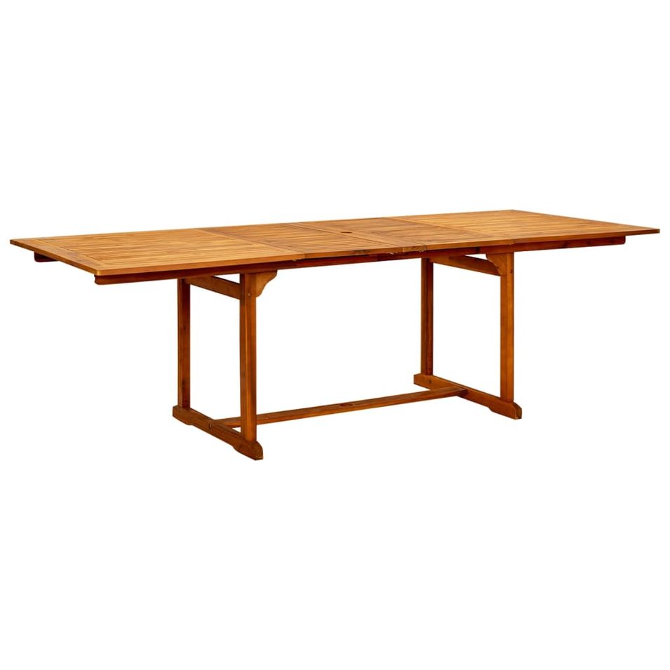 Table à dîner de jardin (160-240)x100x75cm Bois d'acacia massif - Photo n°1