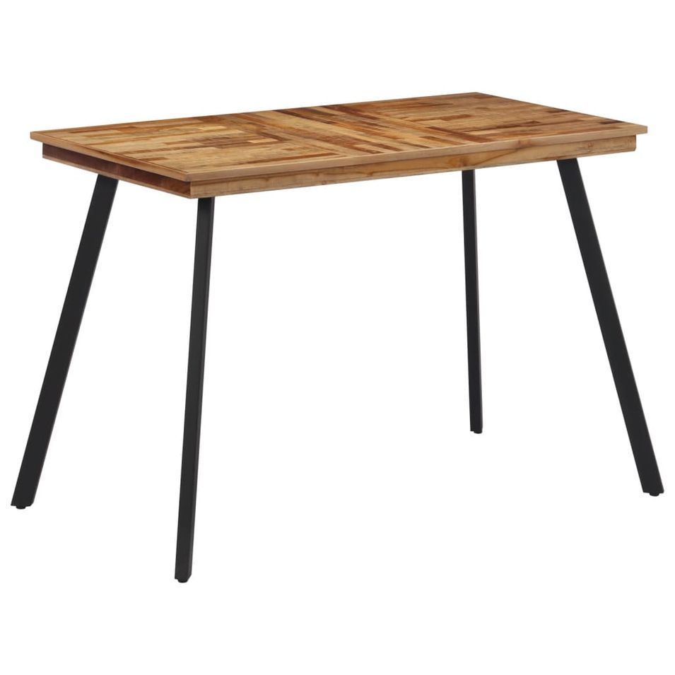 Table à manger 120x62x76 cm bois massif de teck - Photo n°1