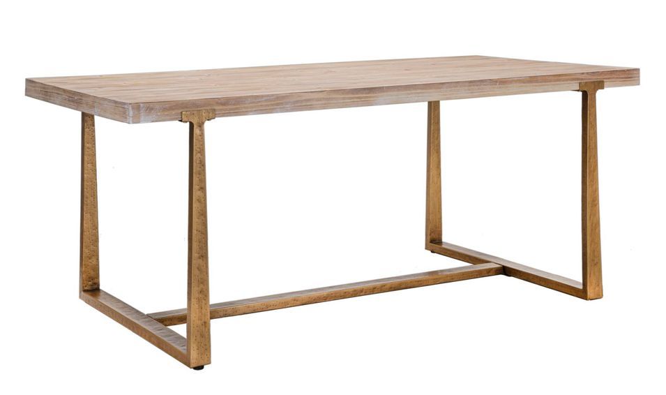 Table à manger Ankara 180 cm bois métal design moderne - Photo n°1