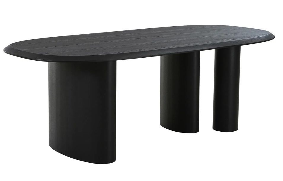 Table à manger bois de frêne noir TIRANO 220 cm - Photo n°1