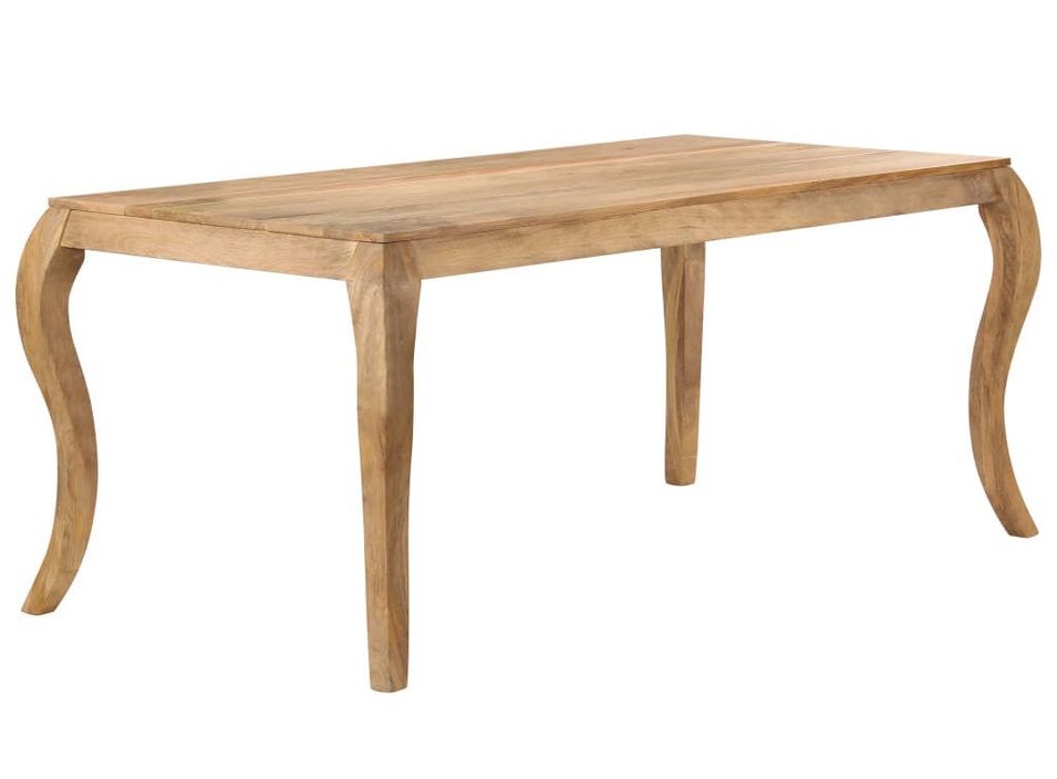 Table à manger bois de manguier massif blanchie Kira 135 - Photo n°1