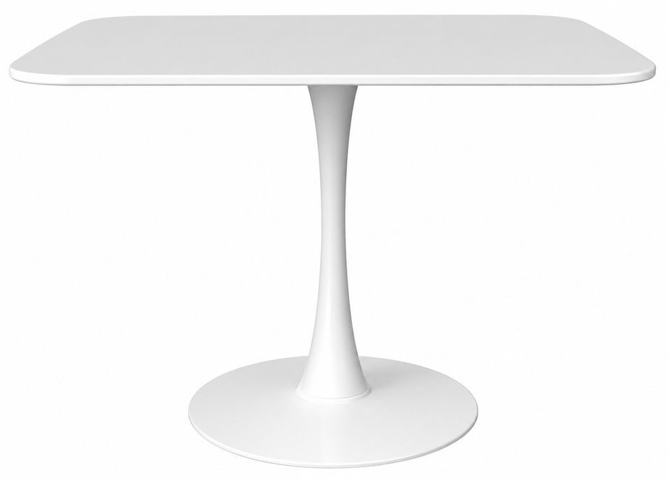 Table à manger carrée TULIPA – Plateau en bois – Pied central en métal – Design contemporain - Photo n°1