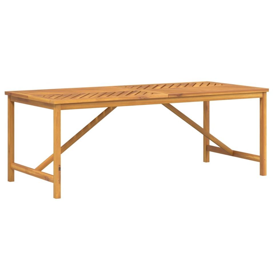 Table à manger de jardin 200x90x74 cm bois d'acacia solide - Photo n°1