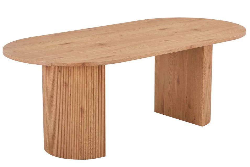 Table à manger ovale BOAVISTA 210 cm - Style naturel - Photo n°1
