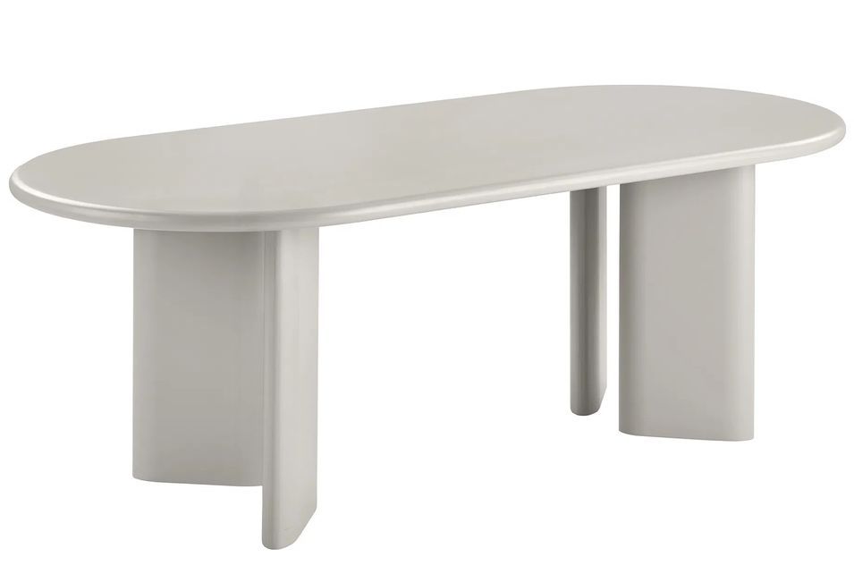 Table à manger ovale NAGANO 220 cm – Bois grège - Photo n°1