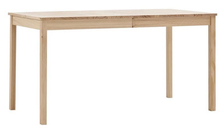 Table à manger pin massif clair Sadou 140 cm - Photo n°1