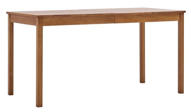 Table à manger pin massif foncé Sadou 140 cm - Photo n°1