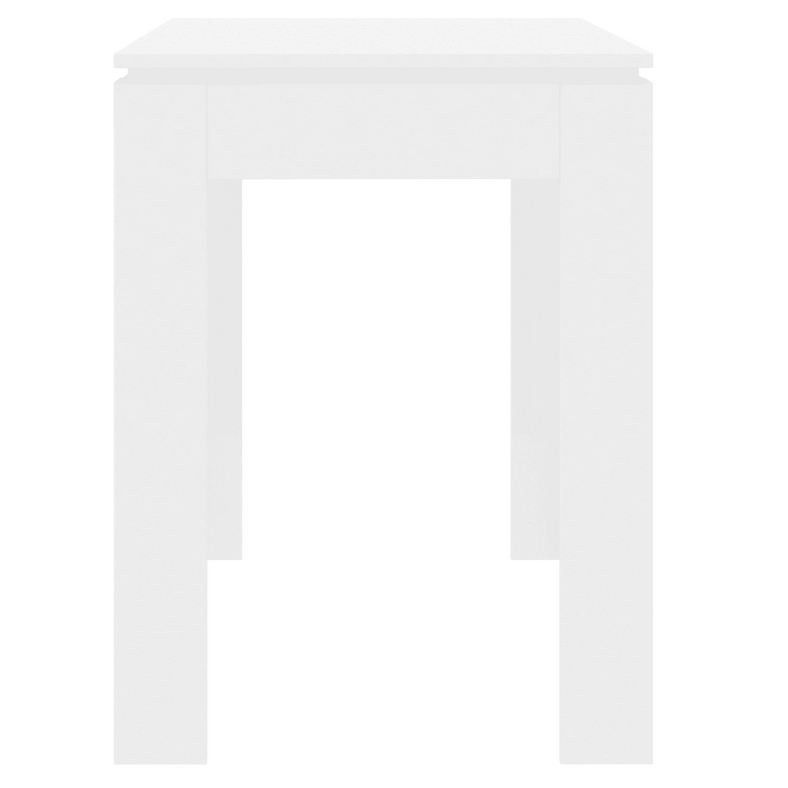 Table à manger rectangulaire bois blanc brillant Jonan 120 cm - Photo n°3