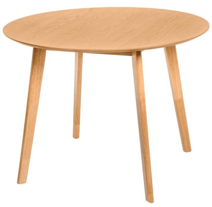 Table ronde Askin en bois 100 cm – Élégance naturelle pour votre salle à manger - Photo n°1