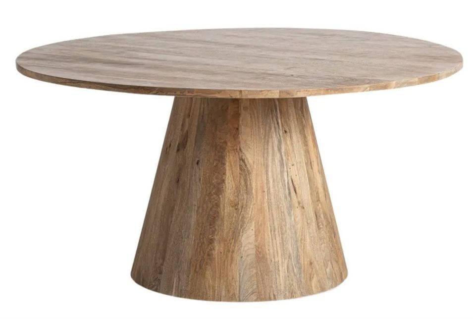 Table à manger ronde en bois massif naturel KEZA - L'authenticité sublimée - Photo n°1