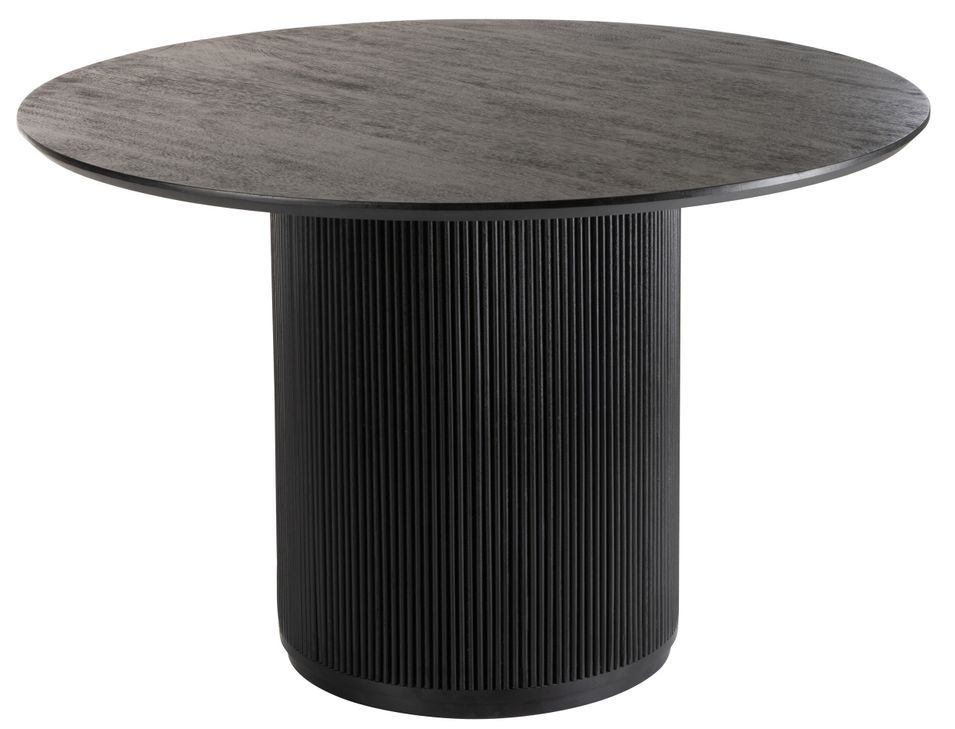 Table à manger ronde en bois massif VINCENT Ø120 cm - Photo n°1