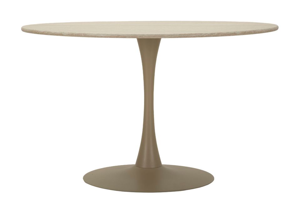 Table à manger Stockholm crème design minimaliste - Photo n°1