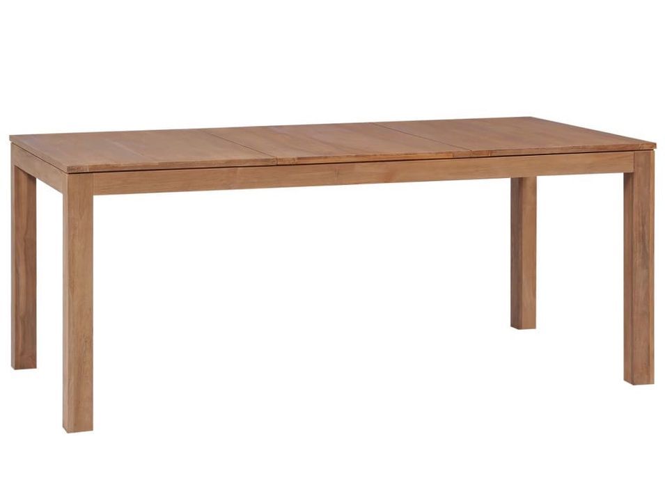 Table à manger teck massif naturel Rusta 180 cm - Photo n°1