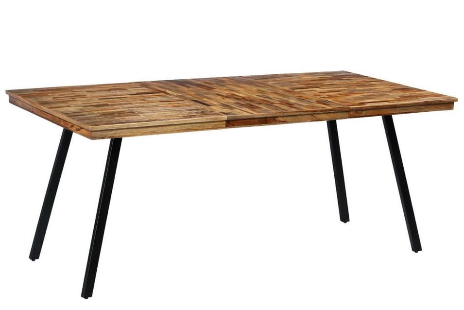 Table à manger teck recyclé polie et laquée Kouma 180 cm - Photo n°1