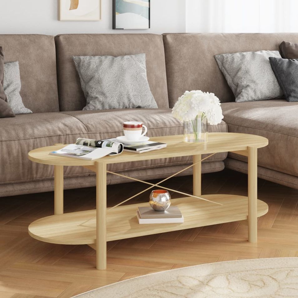 Table basse 110x48x40 cm Bois d'ingénierie - Photo n°1