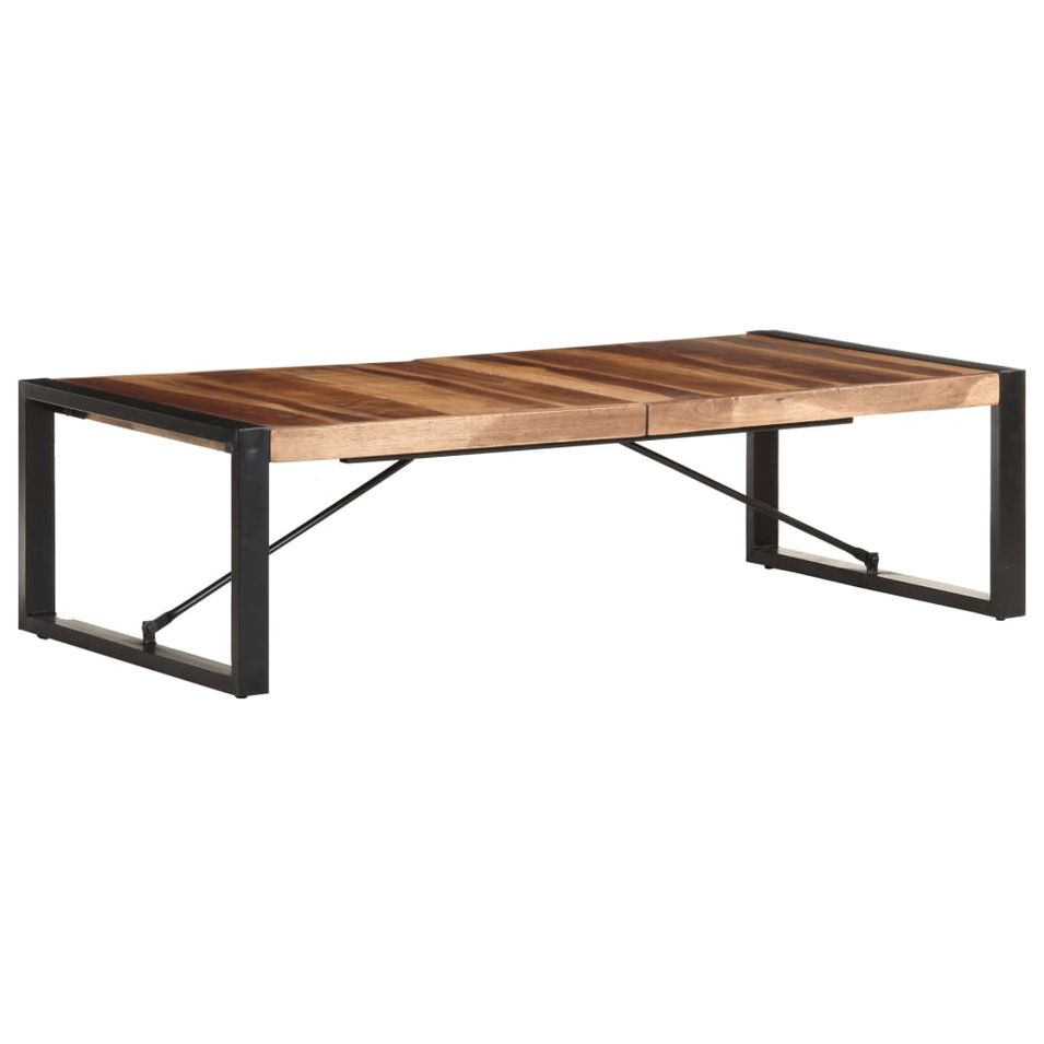 Table basse 140x70x40 cm Bois solide - Photo n°1
