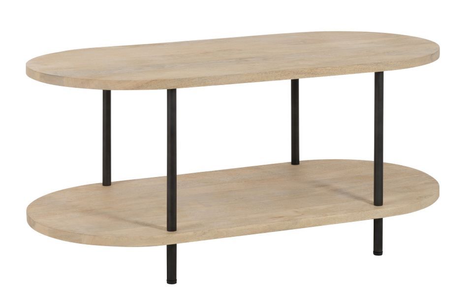 Table basse 2 étages bois naturel Elisa L 60 cm - Photo n°1