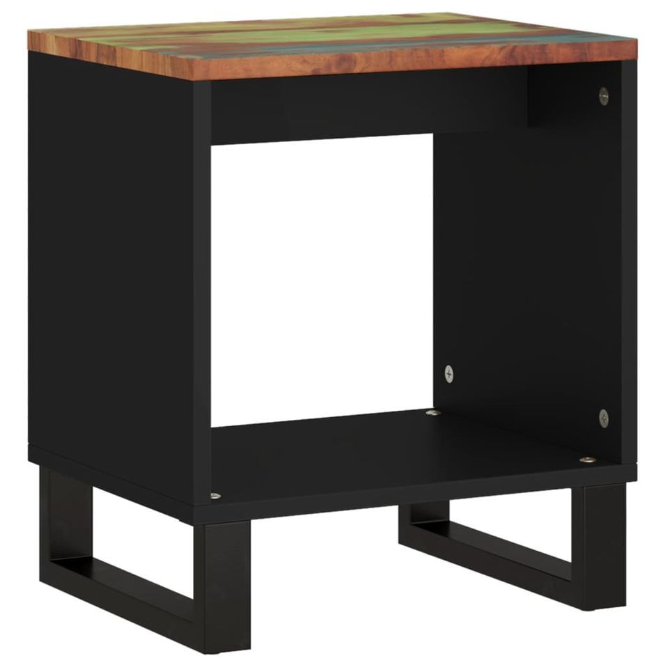 Table basse 40x31x46 cm Bois de récupération et d'ingénierie - Photo n°1