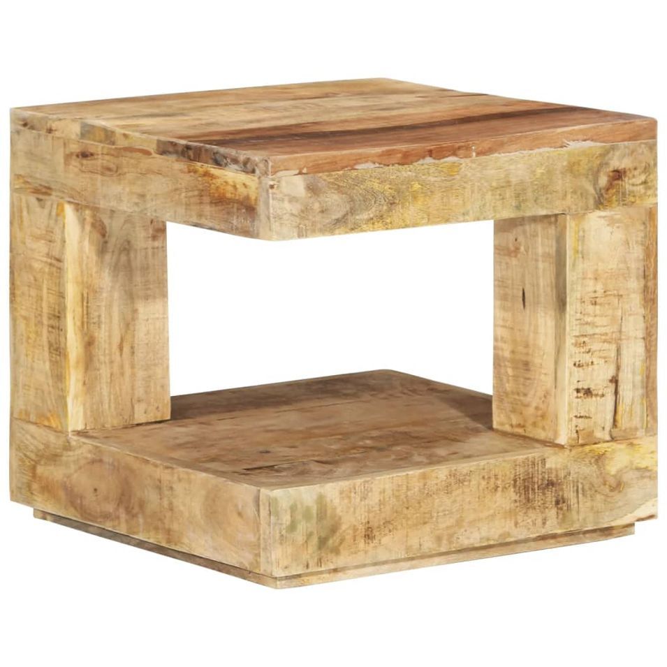 Table basse 45x45x40 cm Bois de manguier massif - Photo n°1