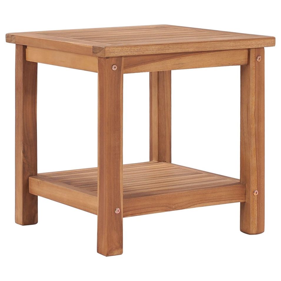 Table basse 45x45x45 cm Bois de teck solide - Photo n°1