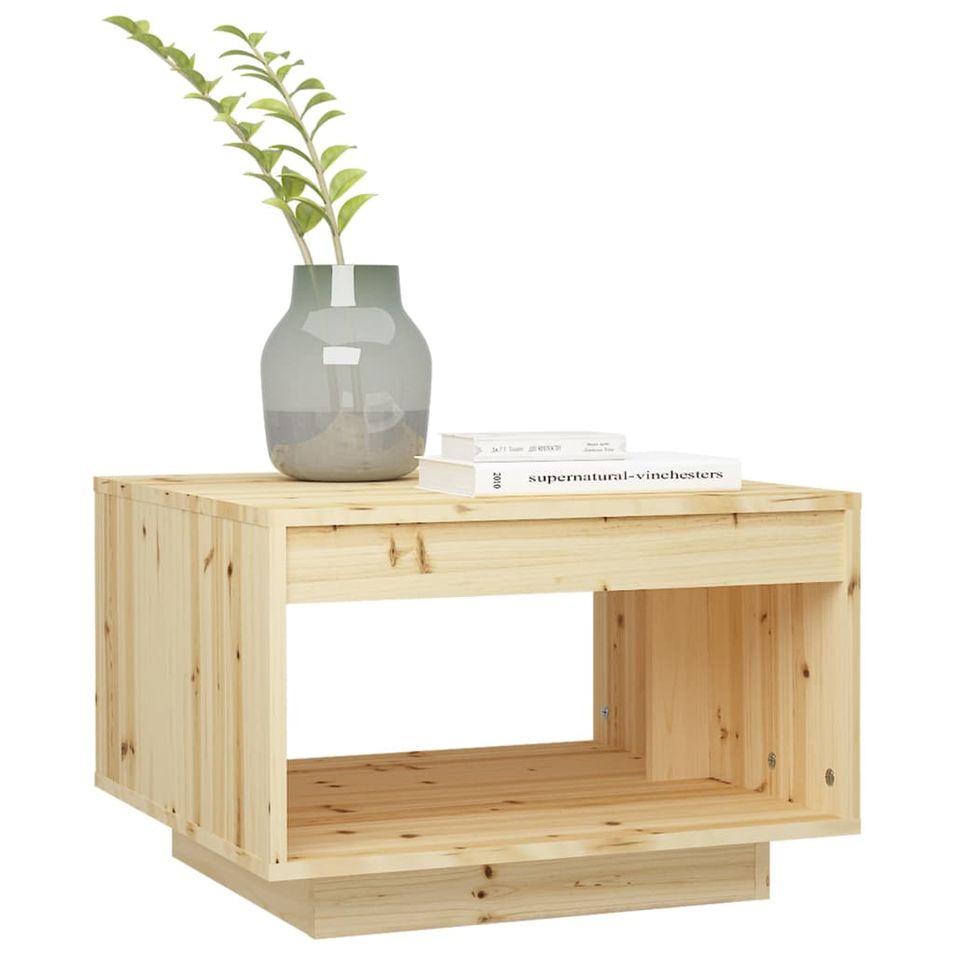 Table basse 50x50x33,5 cm Bois de sapin massif - Photo n°1