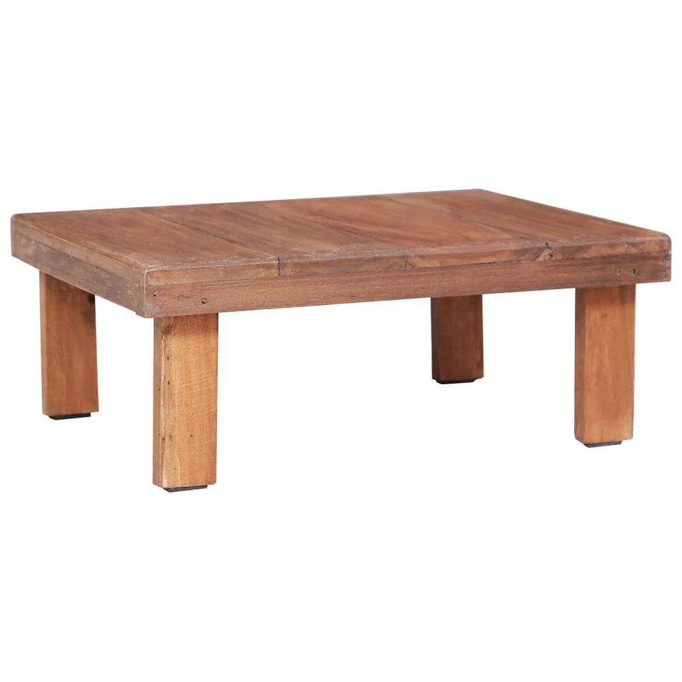 Table basse 60 x 45 x 23 cm Bois de récupération solide - Photo n°1