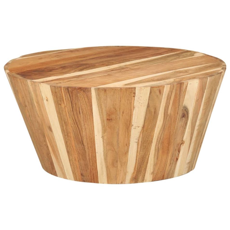 Table basse Ø65x31 cm Bois d'acacia solide - Photo n°1