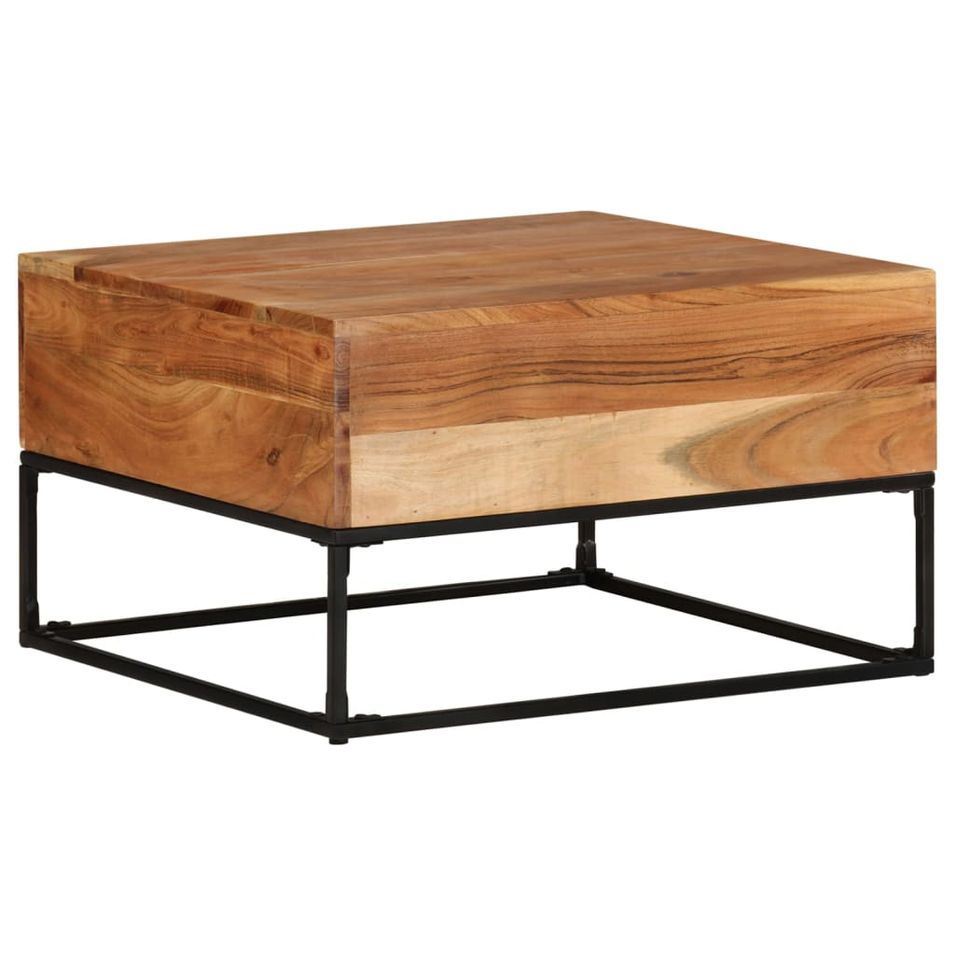Table basse 68x68x41 cm Bois d'acacia solide - Photo n°1