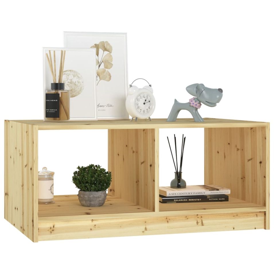 Table basse 75x50x33,5 cm Bois de sapin massif - Photo n°1