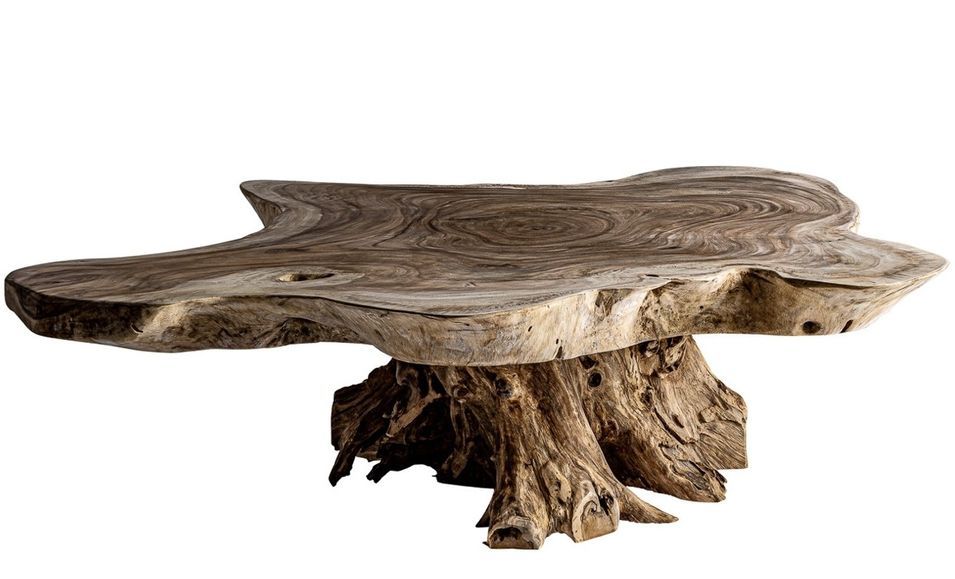 Table basse AHRAS – La force de l’imperfection, sculptée dans le bois - Photo n°1