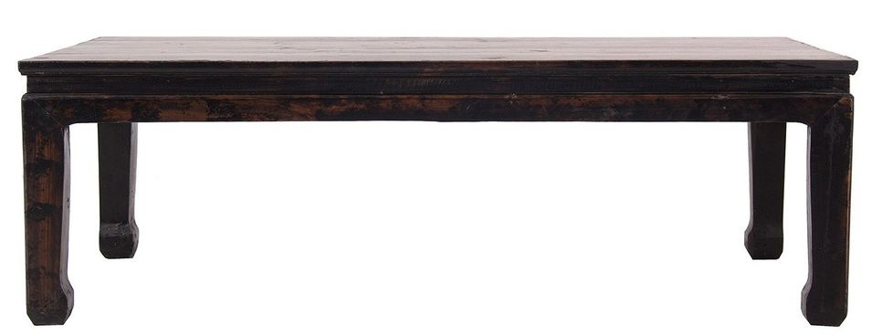 Table basse art déco orme massif foncé viola - Photo n°1