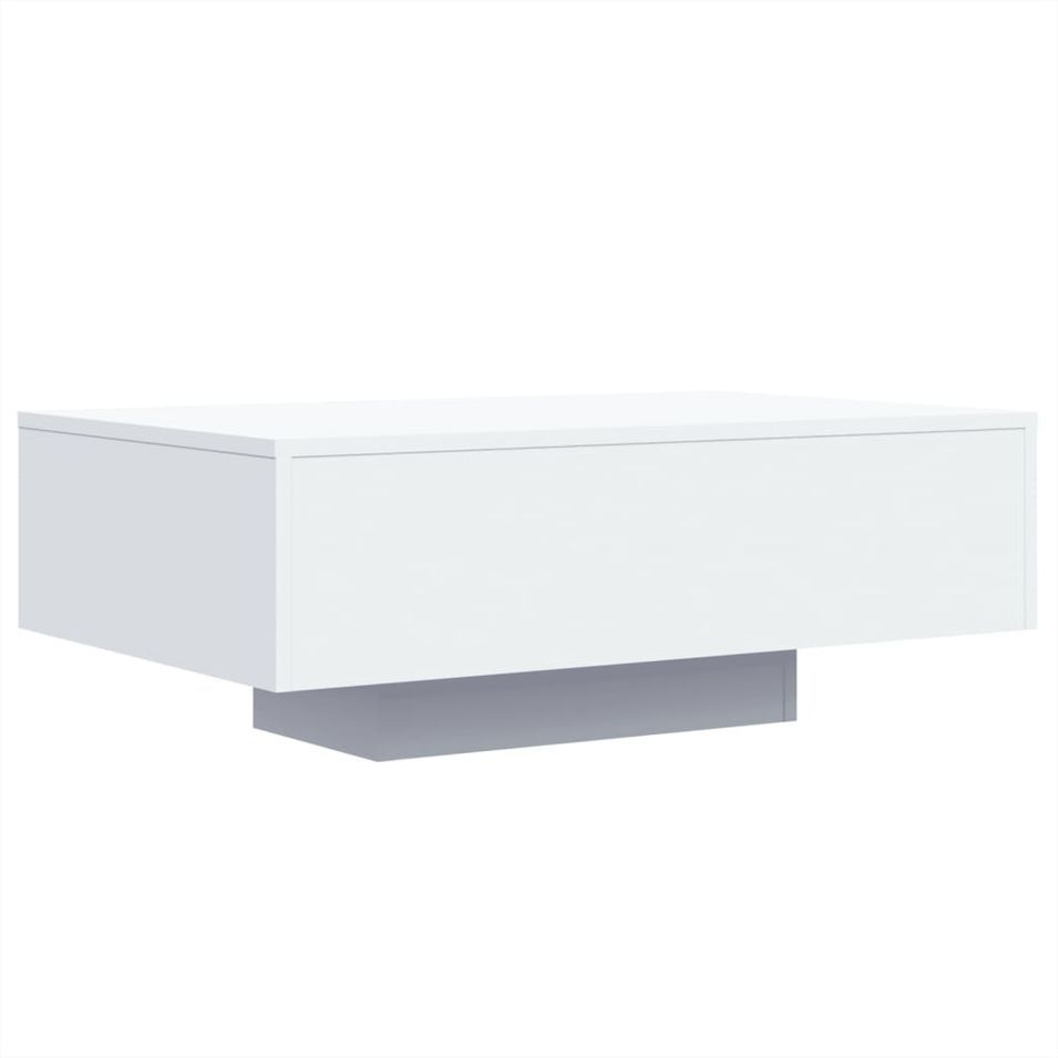 Table basse avec lumières LED blanc 85x55x31 cm - Photo n°1