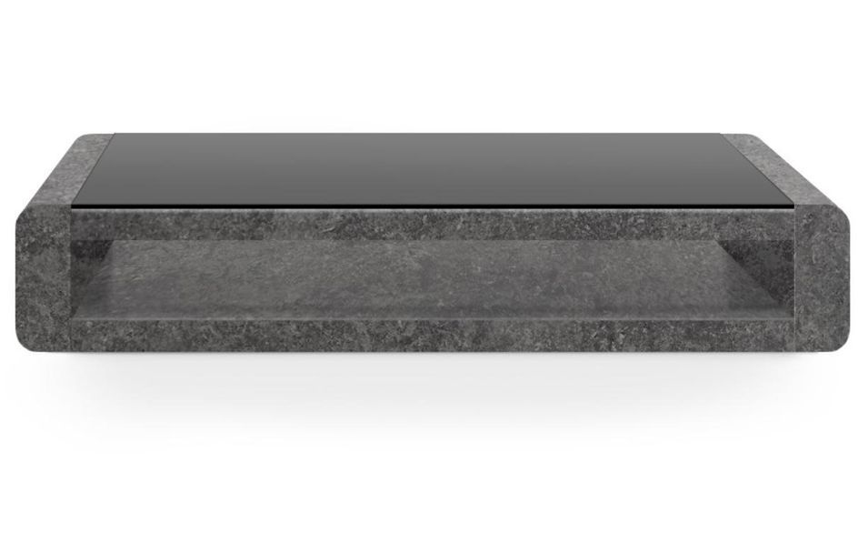 Table basse Béton Gris et Verre teinté Kero - Photo n°1